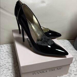 Ivanka Trump Glossy Black Heels